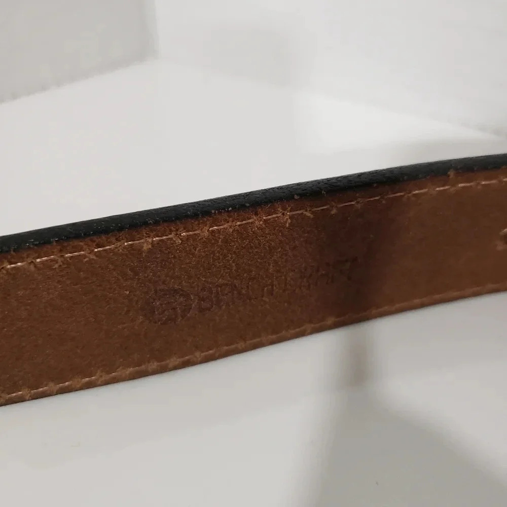 Benchcraft Brown Woven  Leather Mens Belt with Metal Buckle,,size - Picture 6 of 6